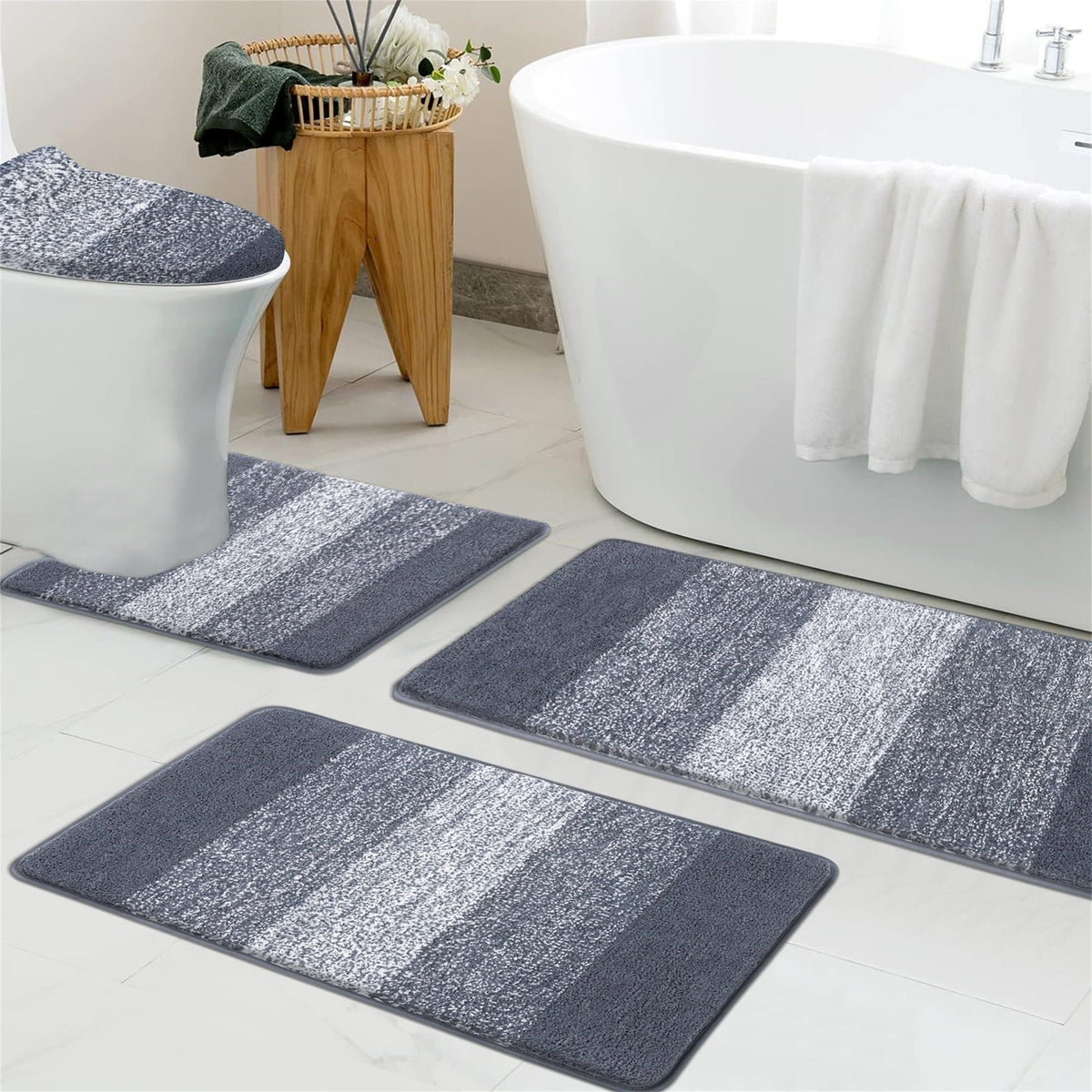Non-Slip Bath Mat Set