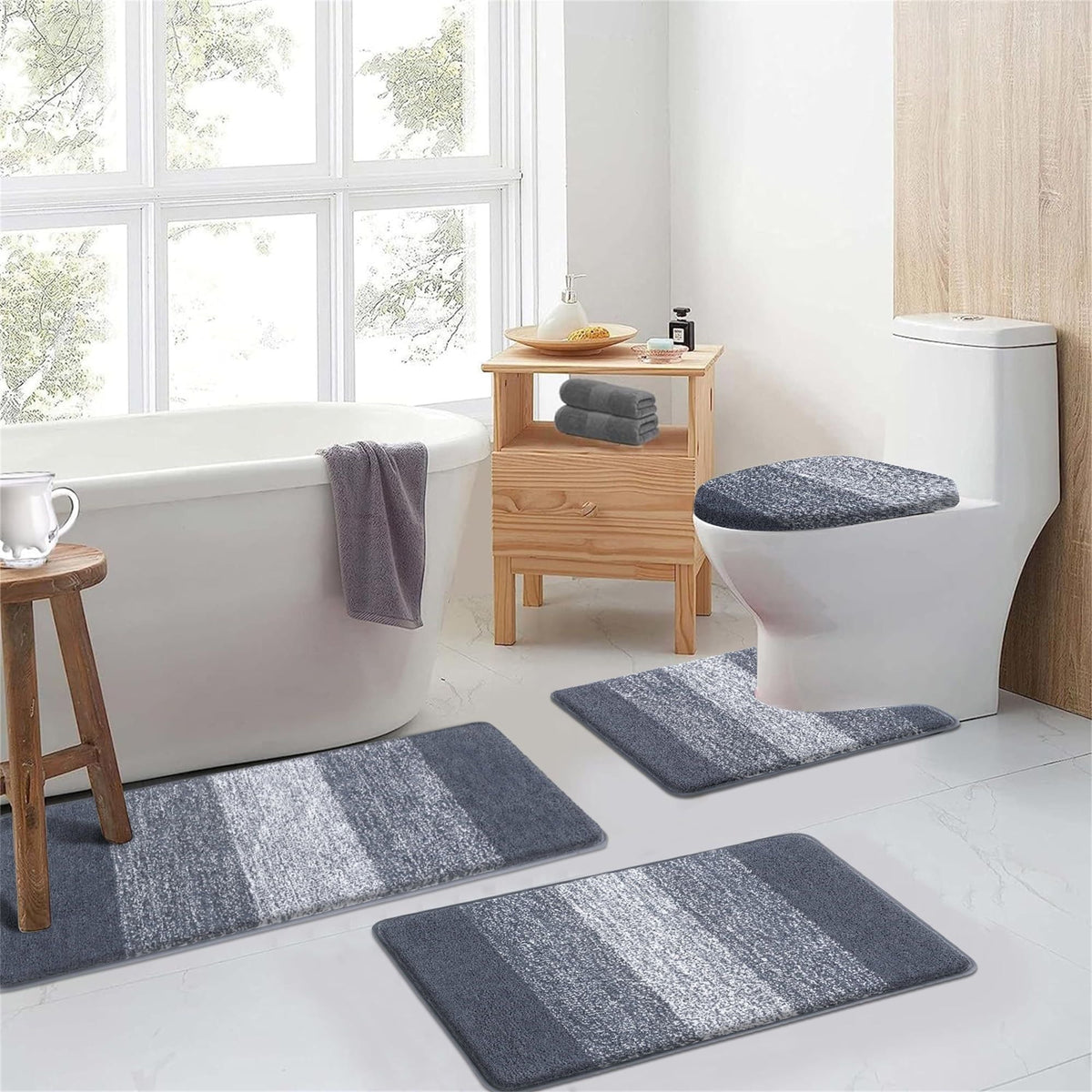 Non-Slip Bath Mat Set
